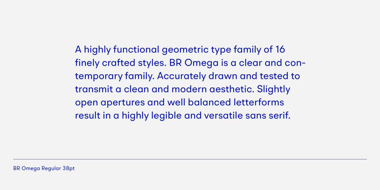Example font BR Omega #9